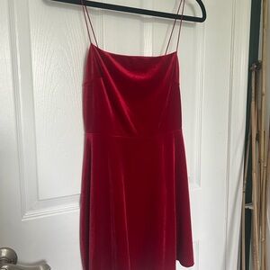 Urban Outfitters Red Velvet Mini dress